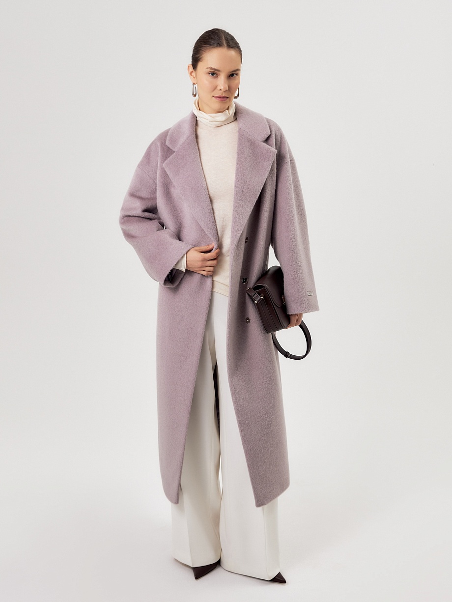 Пальто с мембраной из премиальной шерсти и шерсти Альпака