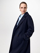 Пальто из шерсти с мембраной, утеплённой спинкой и съёмным капюшоном POMPA арт.1015391p90864