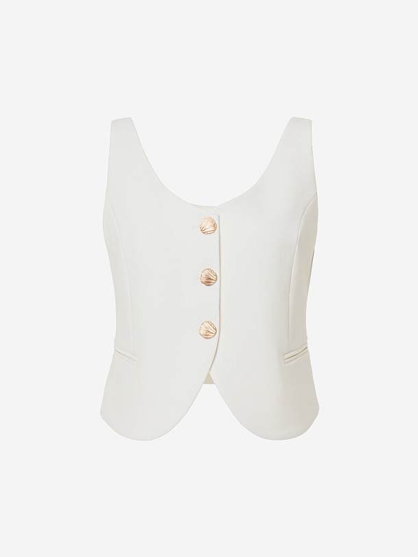 Прилегающий жилет из костюмной ткани