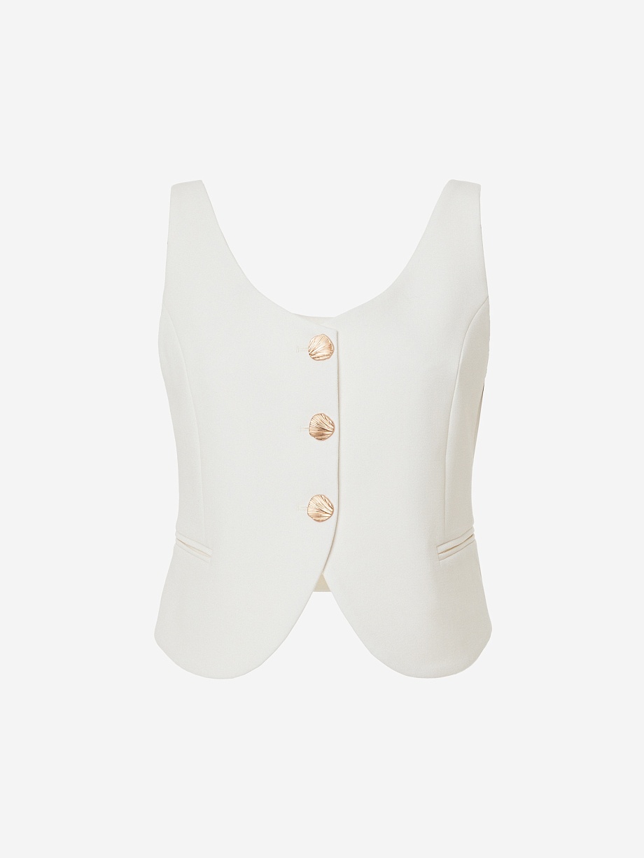 Прилегающий жилет из костюмной ткани