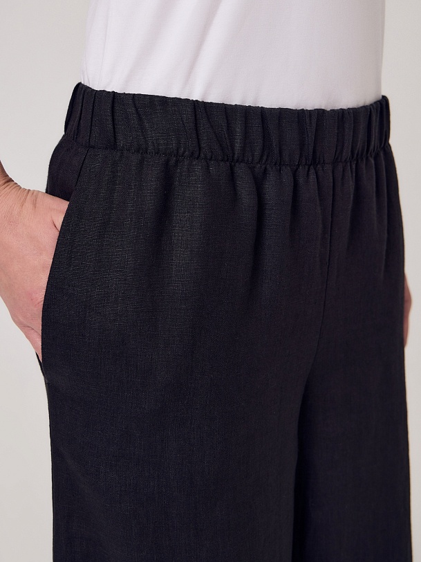 Брюки на эластичном поясе из 100% льна