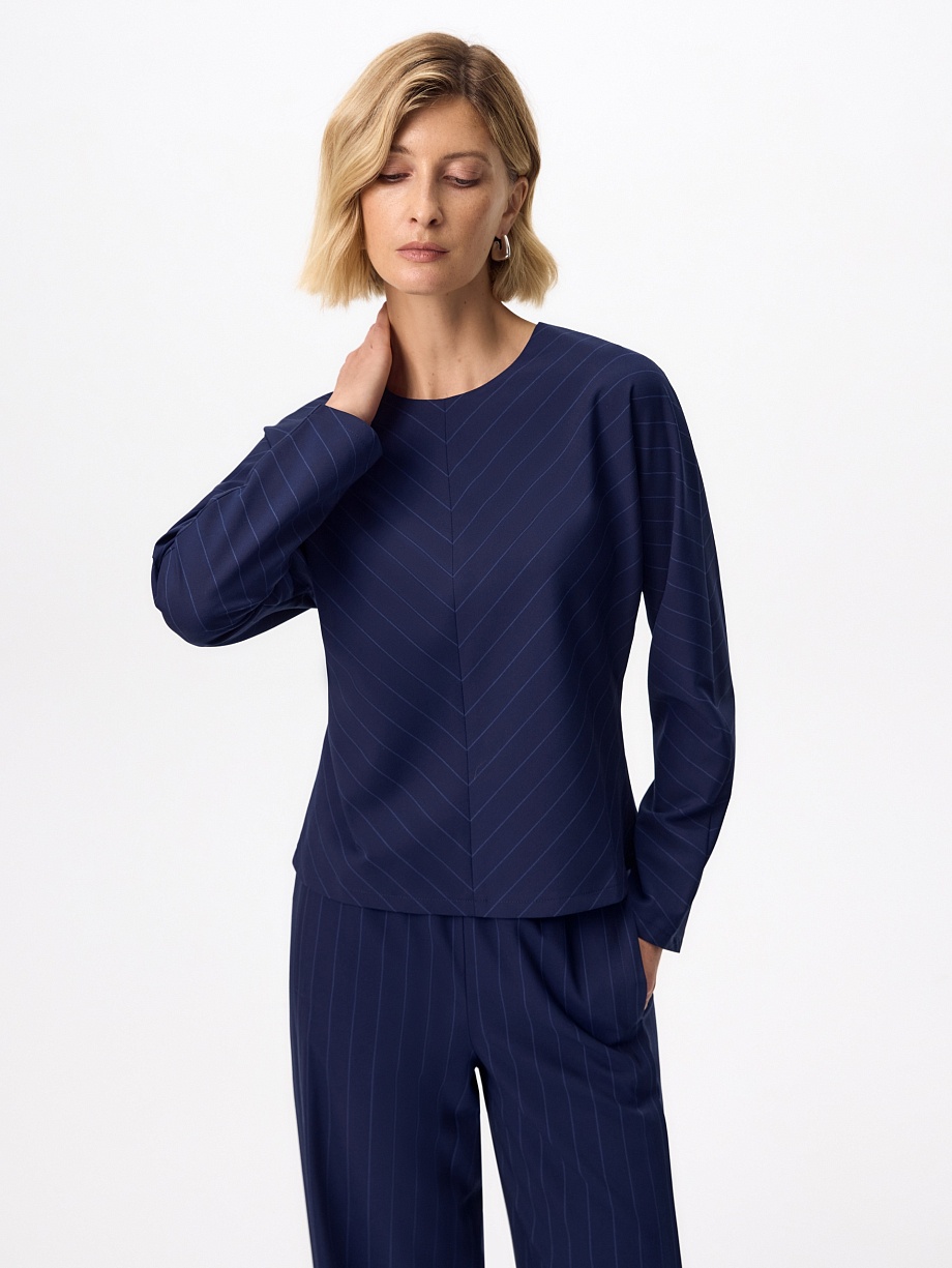 Блуза из костюмной ткани