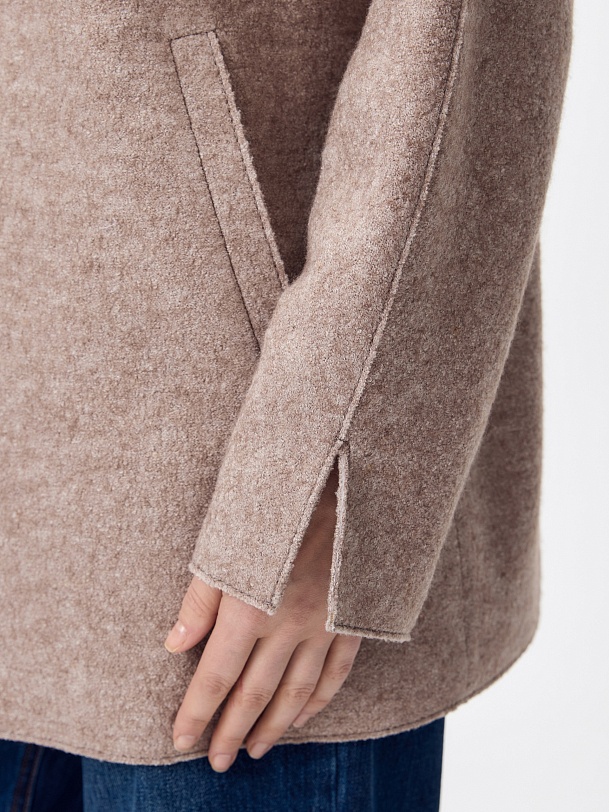 Полупальто из вареной шерсти с мембраной