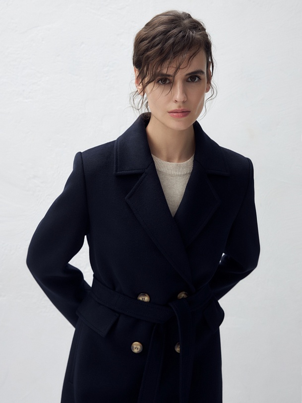 Шерстяное пальто с мембраной