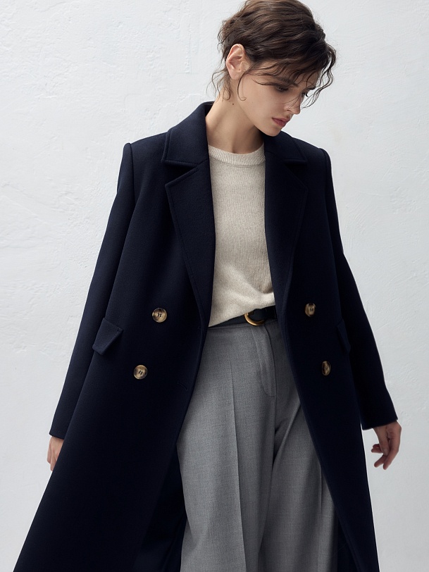 Шерстяное пальто с мембраной