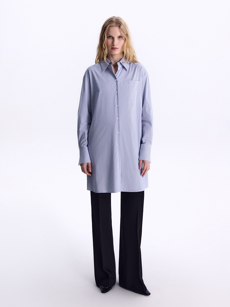 Платье-рубашка из хлопка