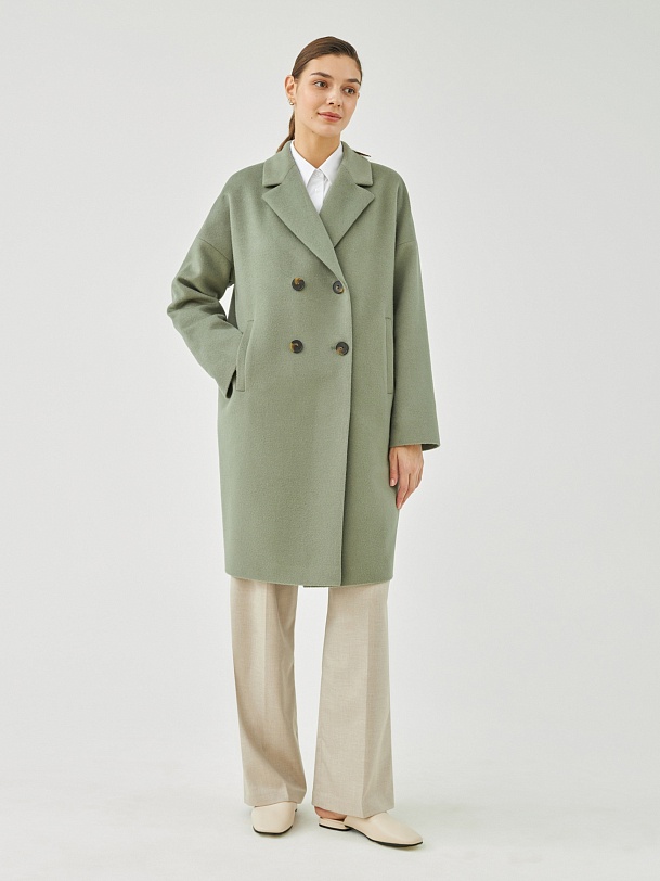 Шерстяное демисезонное пальто с мембраной