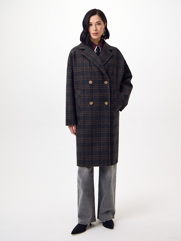 Пальто из шерсти с мембраной и утеплённой спинкой POMPA арт.1014909p90090