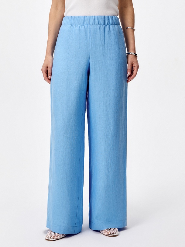 Брюки из хлопка и льна