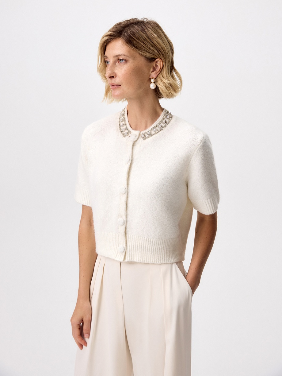 Кардиган из вискозы с добавлением шерсти