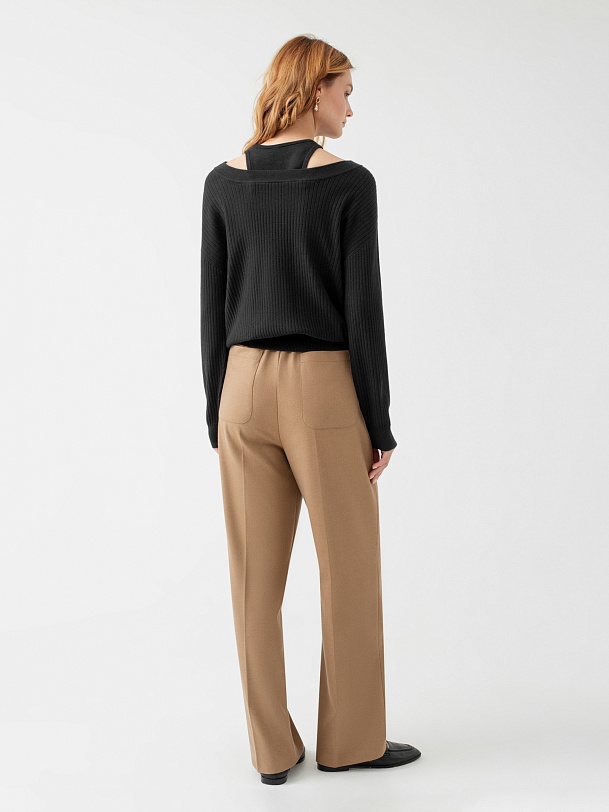 Джемпер женский из фактурного трикотажа