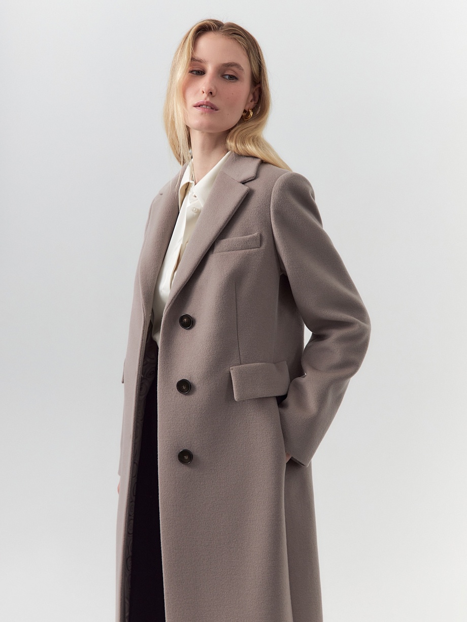 Пальто из 95% шерсти с мембраной