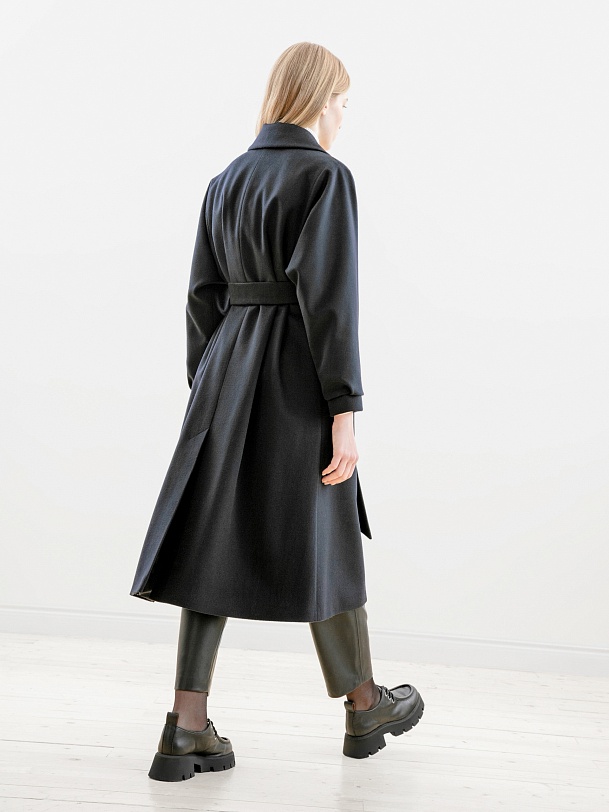 Пальто демисезонное из шерсти и кашемира с мембраной