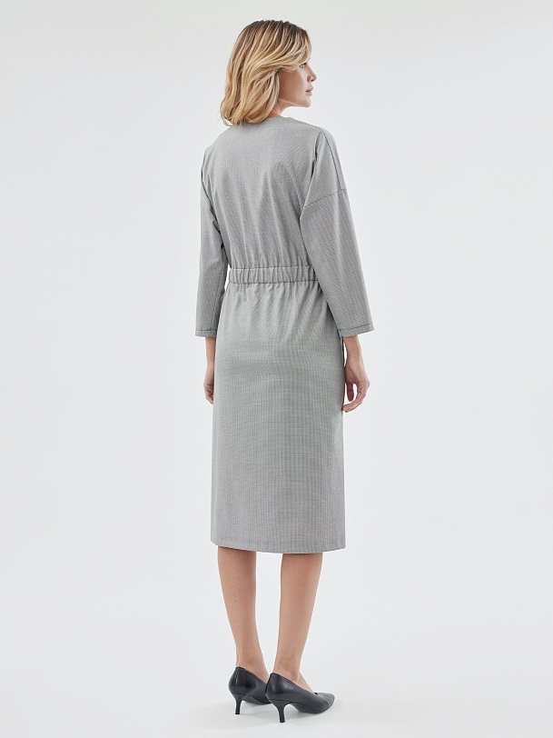 Платье миди из вискозной костюмной ткани