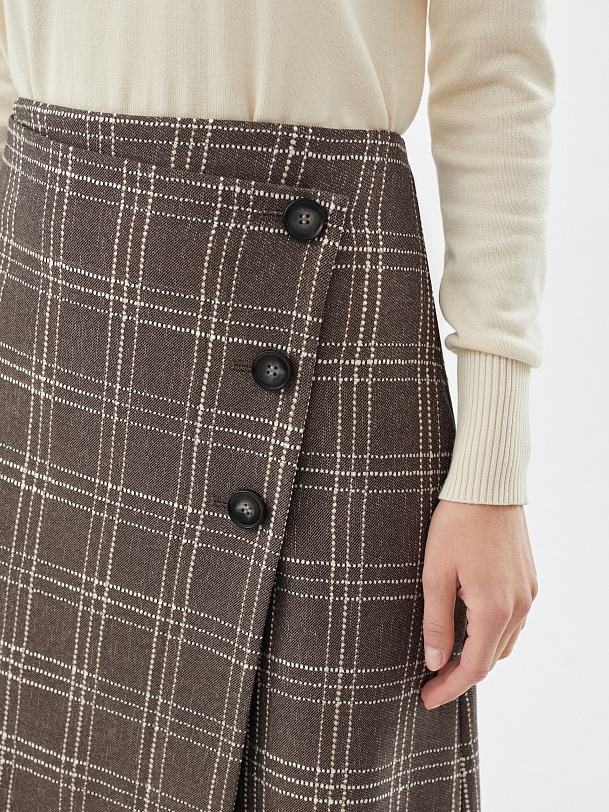 Юбка из фактурной костюмной ткани