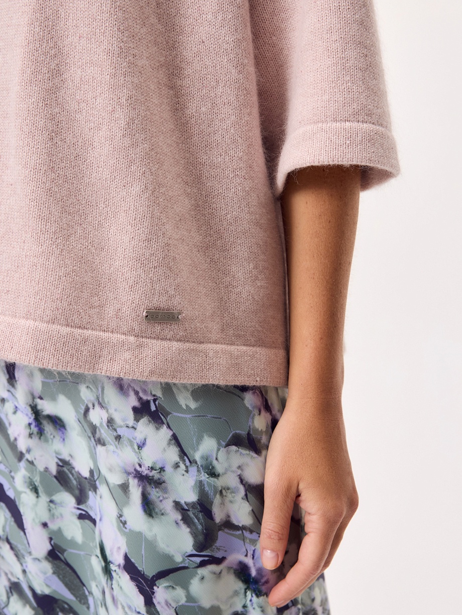 Джемпер из смесовой пряжи с ангорой и люрексом