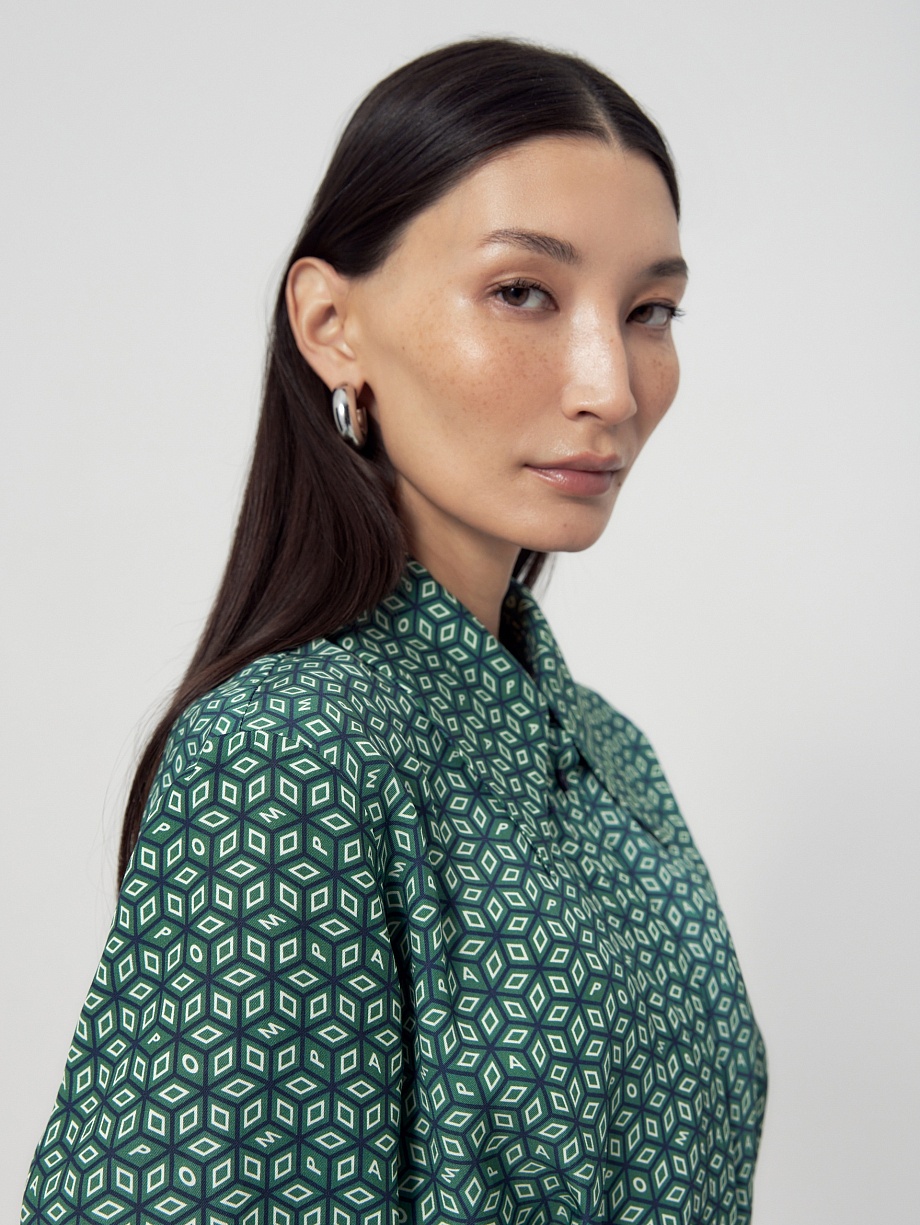 Платье-рубашка из 100% вискозы