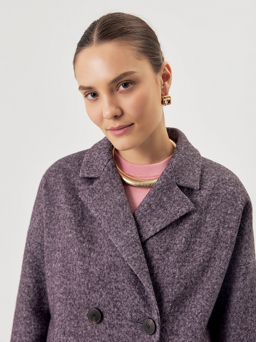 Шерстяное демисезонное пальто с мембраной