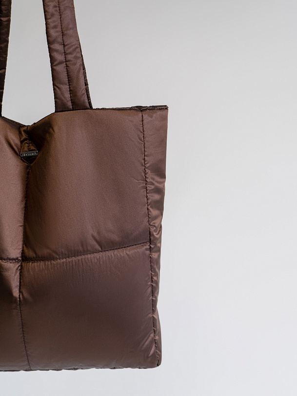 Сумка-шоппер шоколадного цвета