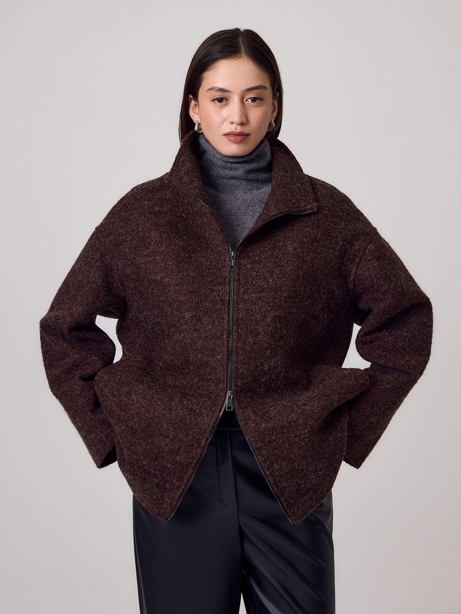 Куртка из шерсти с мембраной и утеплённой спинкой