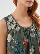 Блуза без рукавов с цветочным принтом POMPA арт.1148830nc1490
