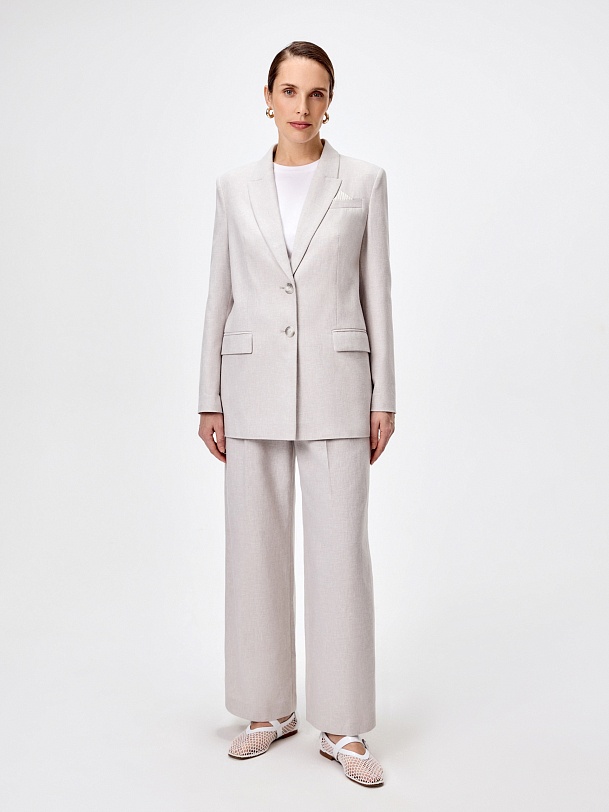 Жакет из хлопка и льна