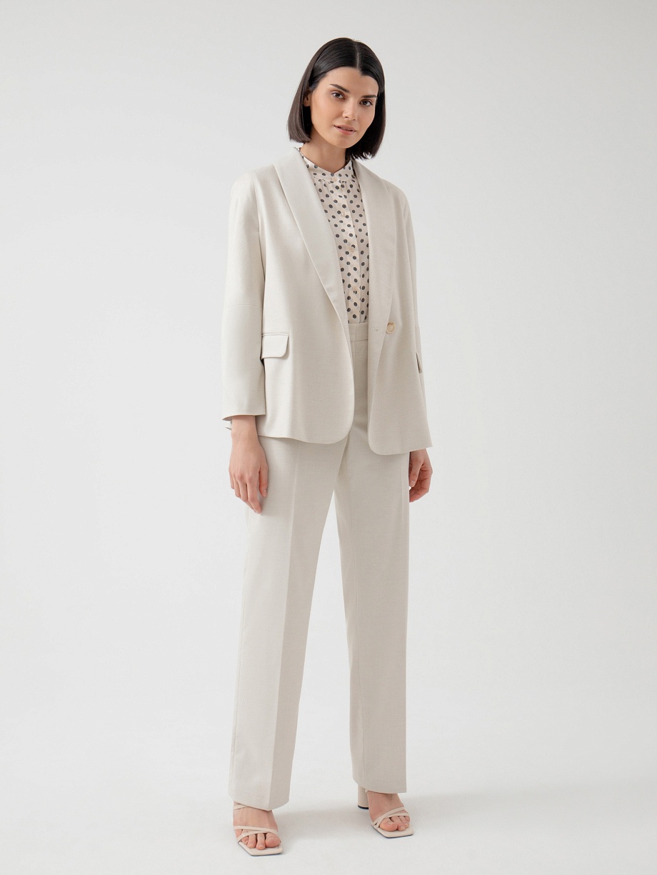 Прямые брюки из костюмной ткани