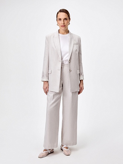 Брюки из хлопка и льна POMPA