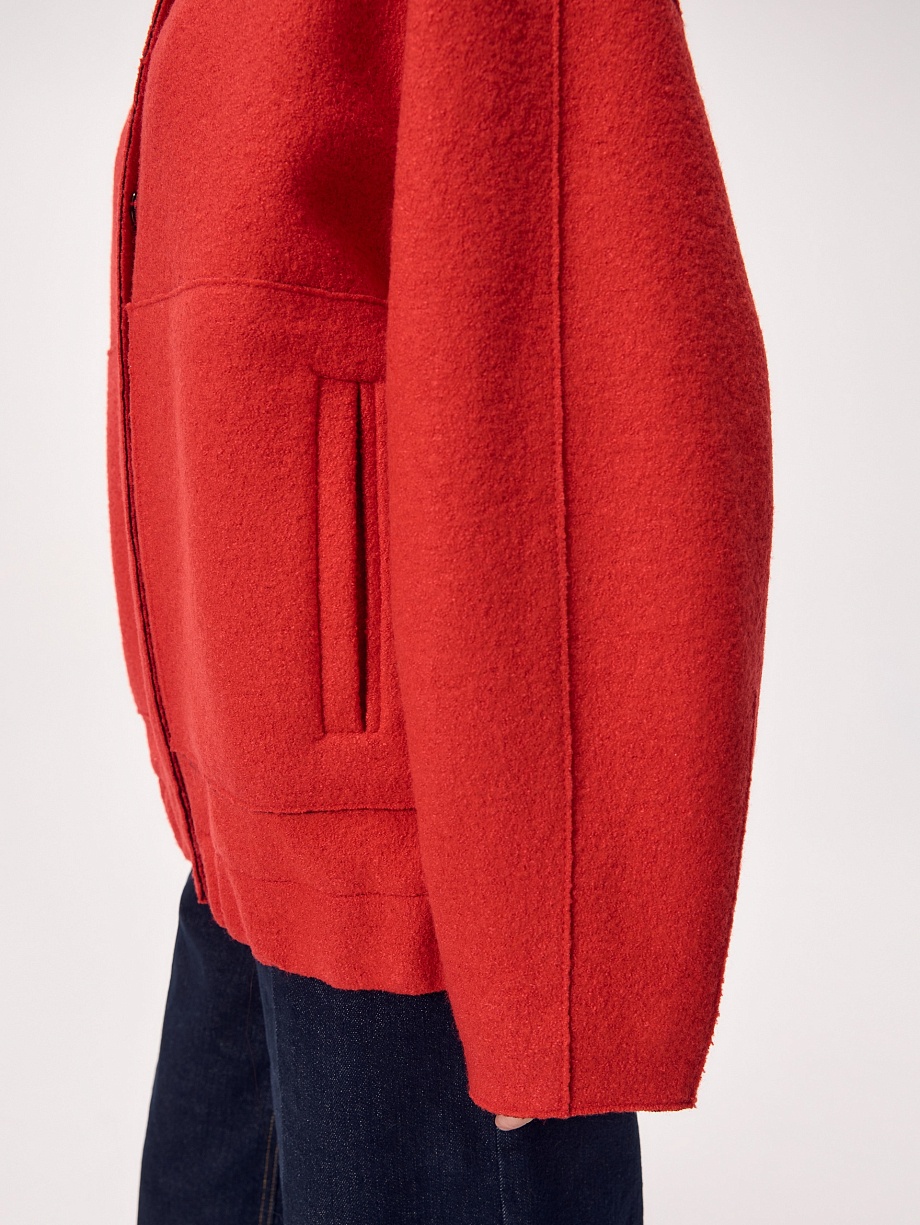 Бомбер из варёной шерсти с мембраной