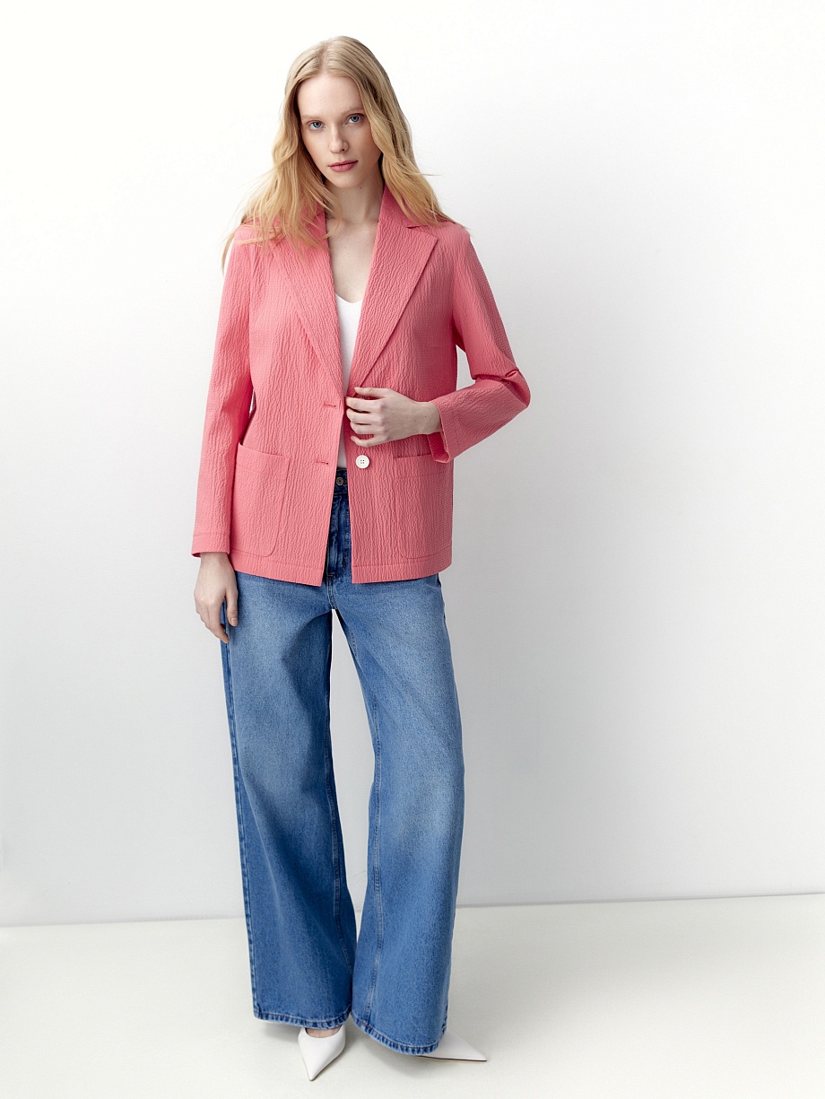 Летний жакет из фактурного хлопка