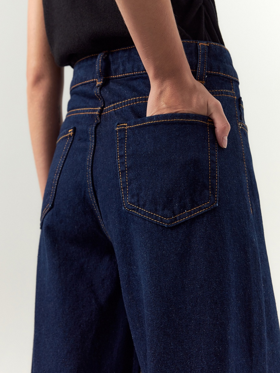 Джинсы широкие из 100% хлопка