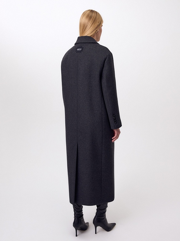Пальто оверсайз из шерсти с мембраной и утеплённой спинкой POMPA арт.1016542m90095