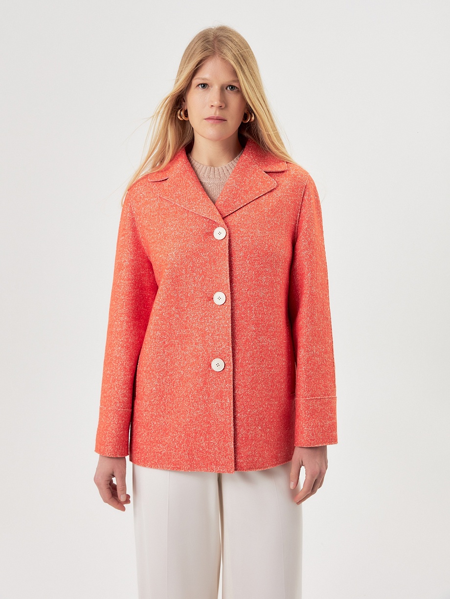 Демисезонное полупальто из шерсти