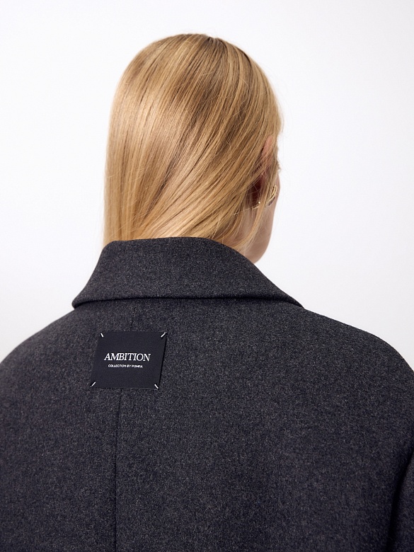 Пальто оверсайз из шерсти с мембраной и утеплённой спинкой POMPA арт.1016542m90095