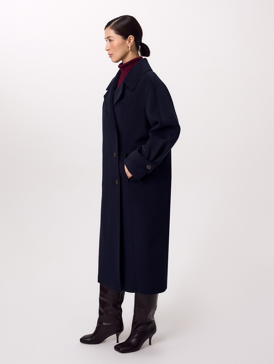 Пальто из шерсти с мембраной и утеплённой спинкой