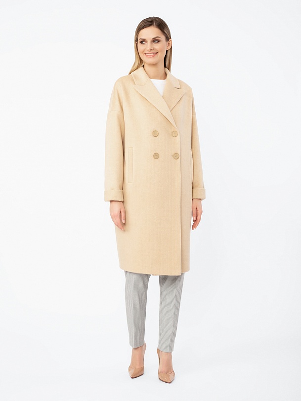 Пальто-кокон женское демисезонное