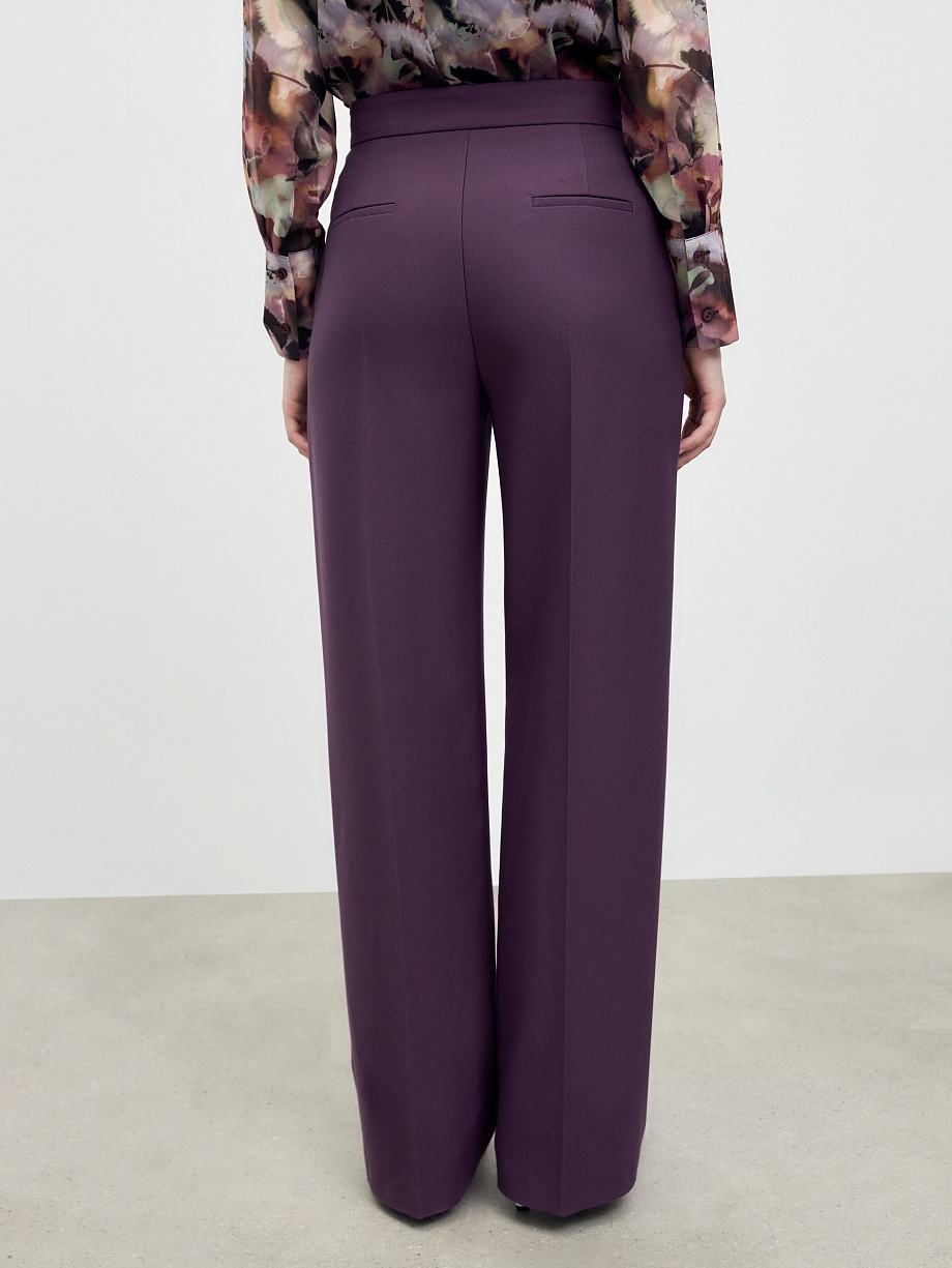 Прямые брюки на высокой посадке