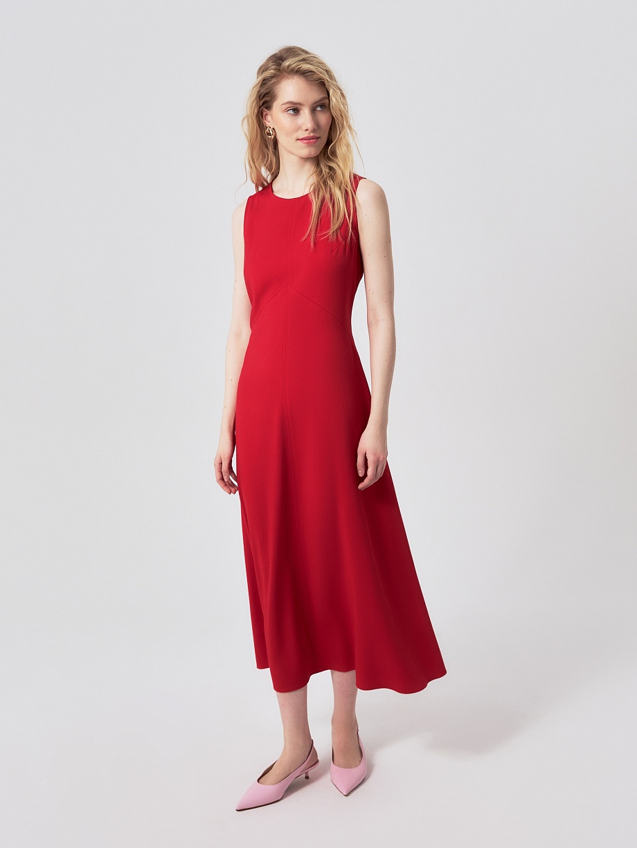 Вечернее платье из вискозы и льна