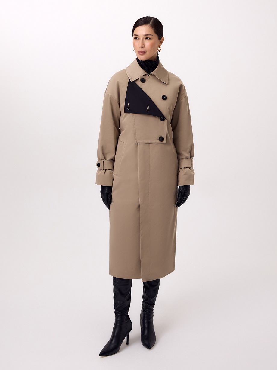 Пальто-тренч с мембраной и тонким утеплителем