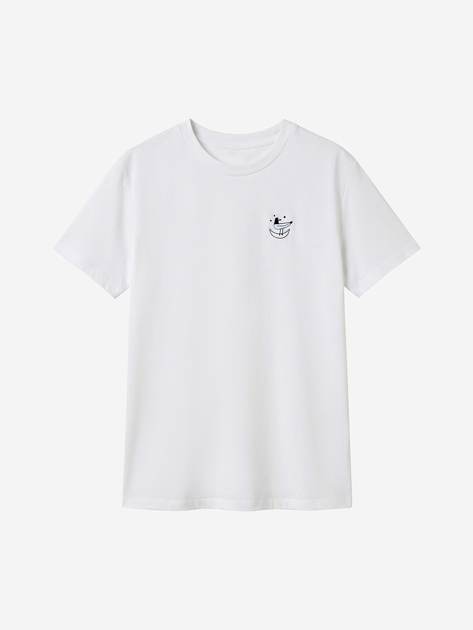 Футболка из 100% мерсеризированного хлопка с принтом