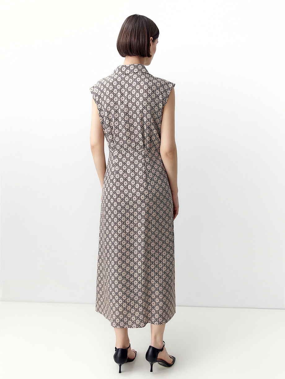 Платье из 100% тенселя с имитацией запаха