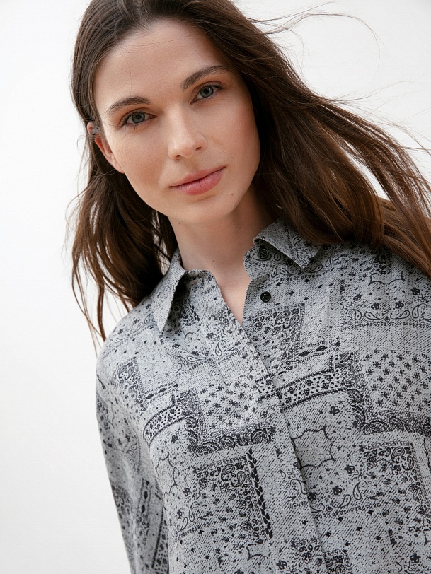 Рубашка женская свободная из 100% вискозы