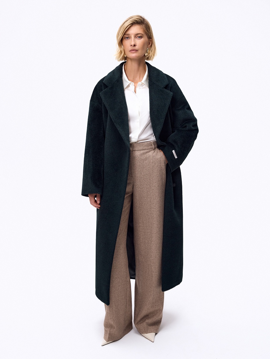 Пальто из шерсти с мембраной и утеплённой спинкой