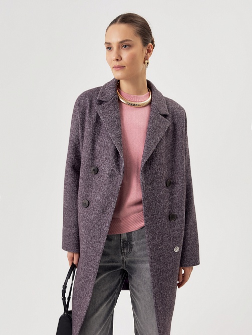 Шерстяное демисезонное пальто с мембраной