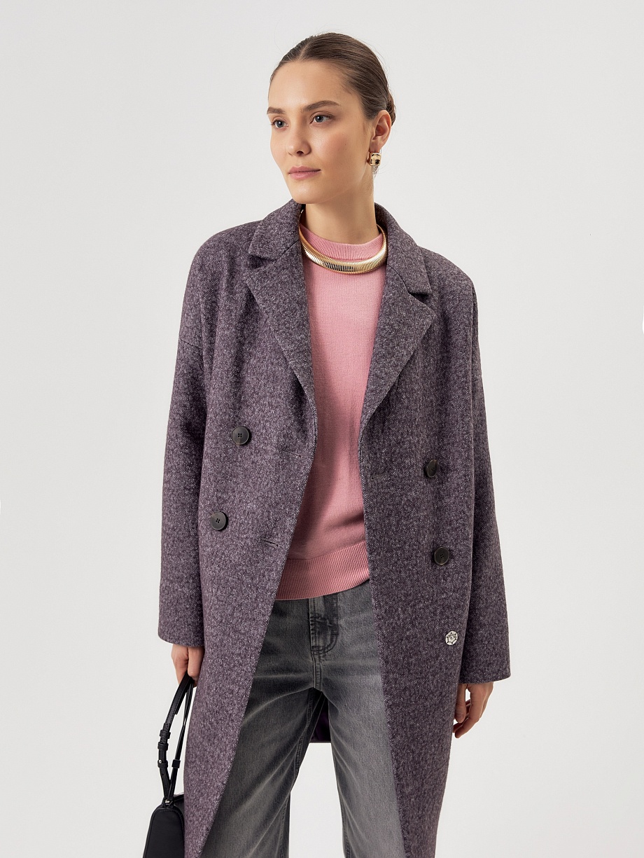 Шерстяное демисезонное пальто с мембраной