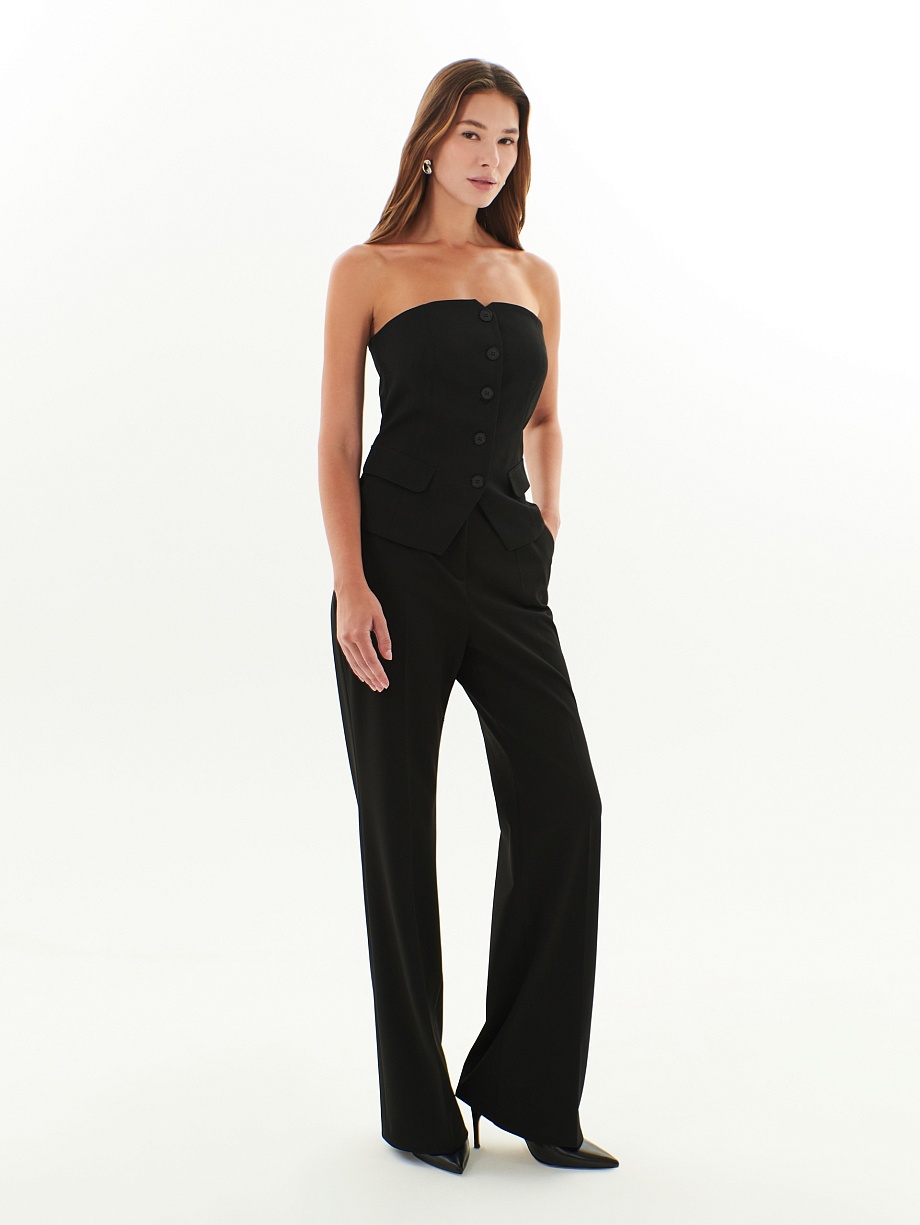 Брюки полуприлегающего силуэта из костюмной ткани