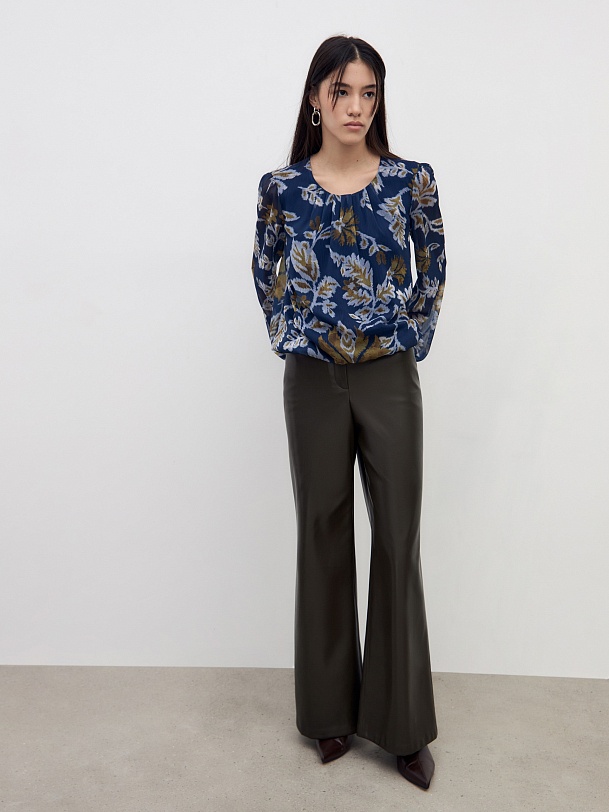 Свободная блуза из принтованого шифона