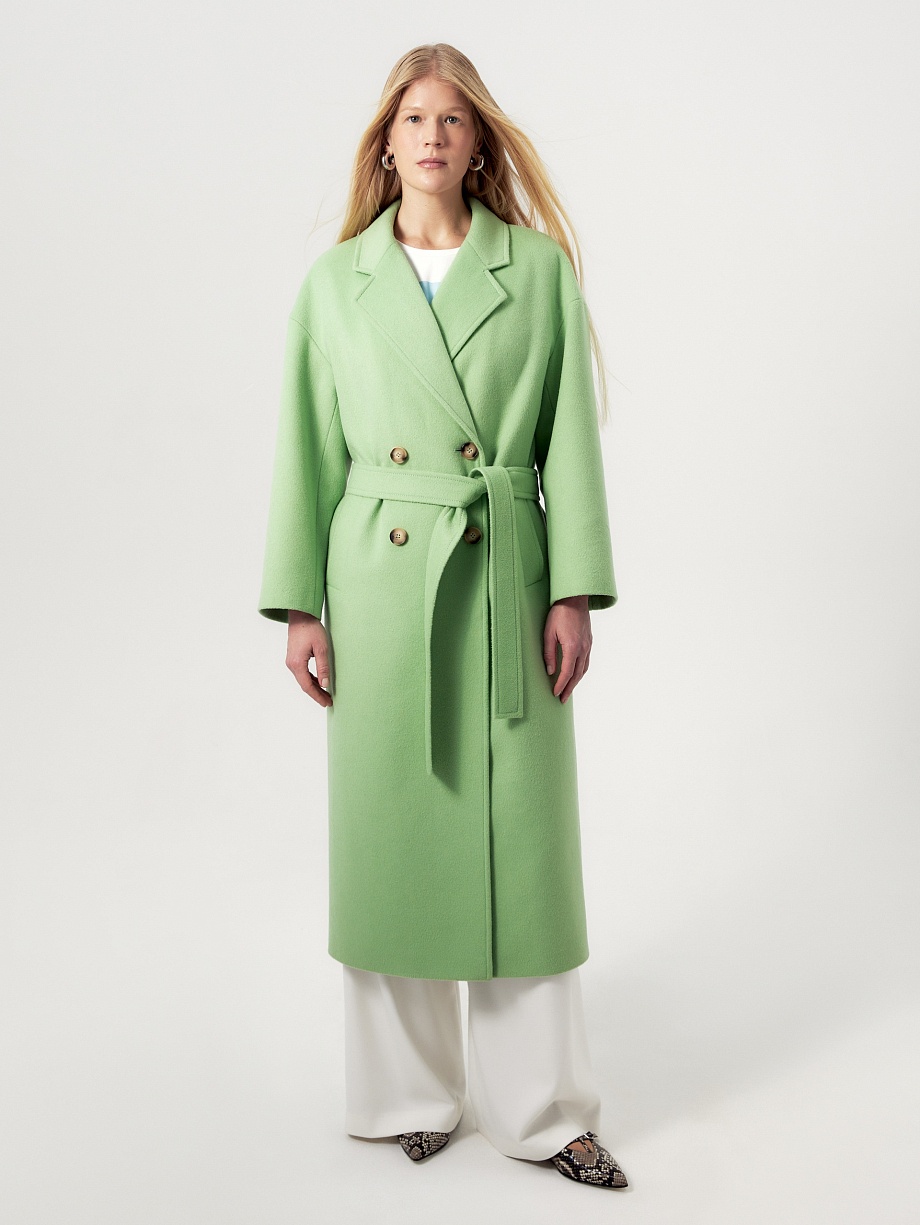 Демисезонное пальто из шерсти с мембраной