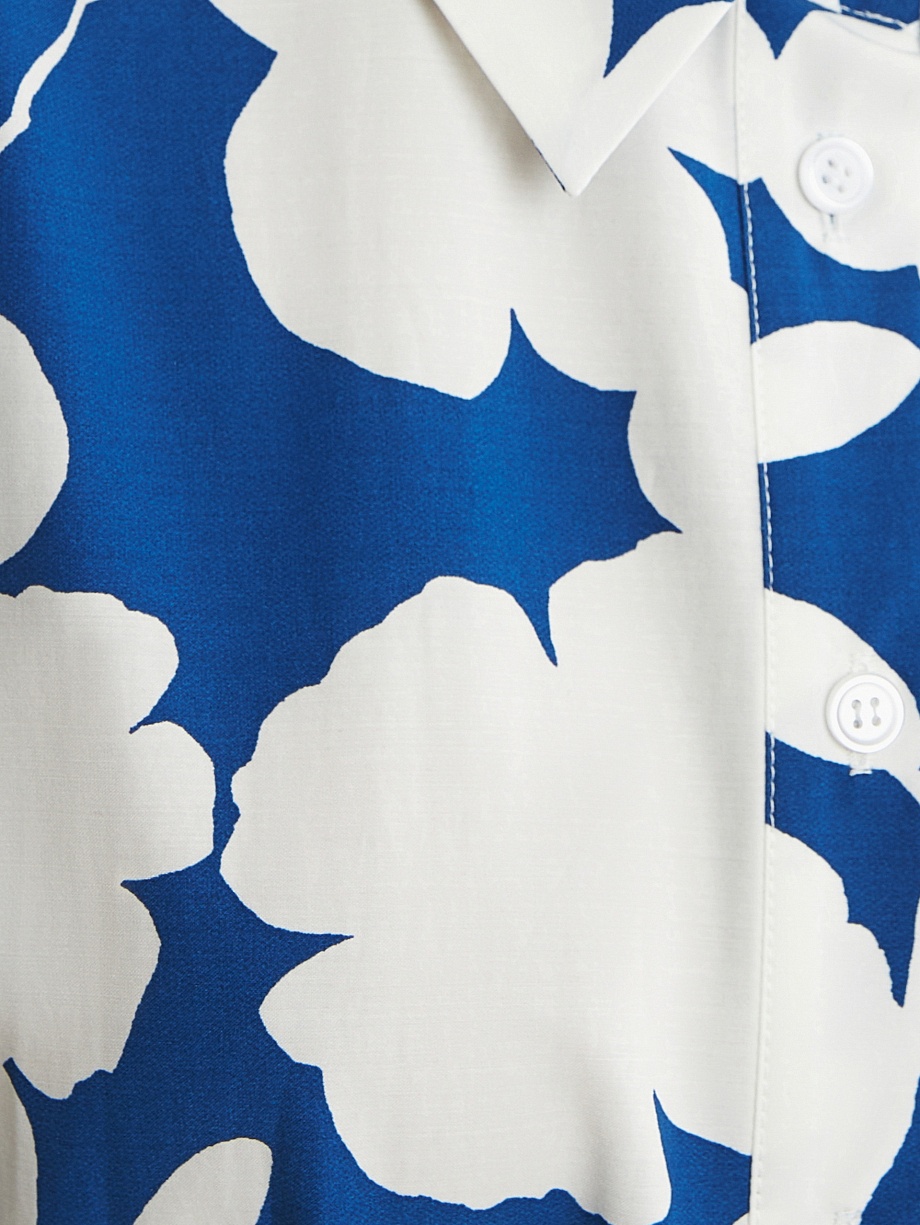 Хлопковое платье-рубашка с поясом