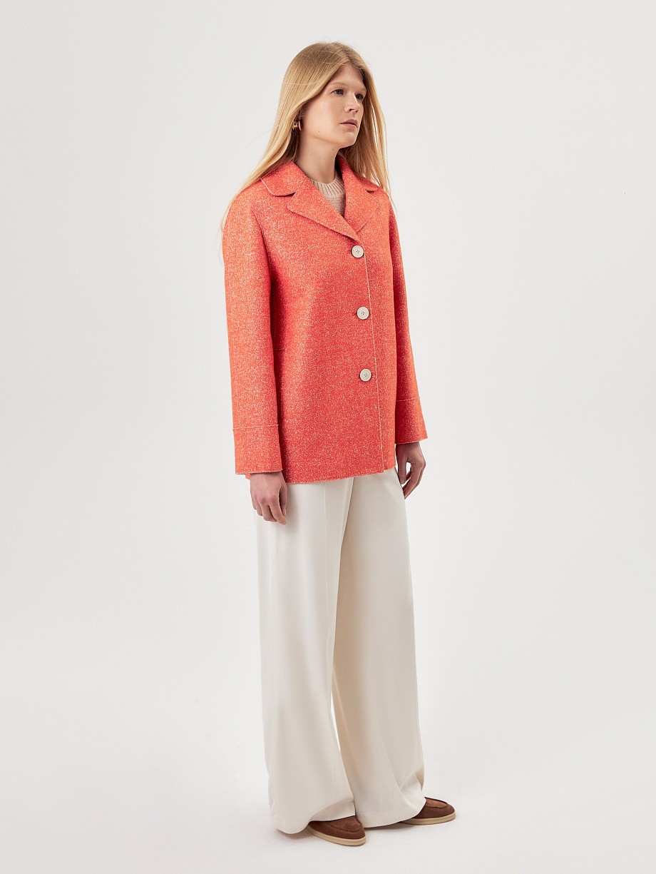 Демисезонное полупальто из шерсти